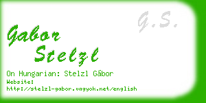 gabor stelzl business card